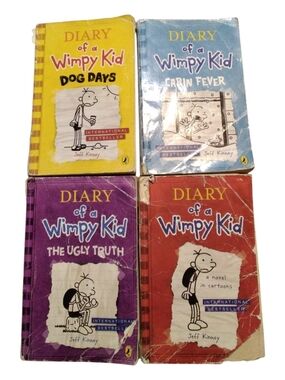 Diary of a Wimpy Kid 4-Book Set- By Jeff Kinney